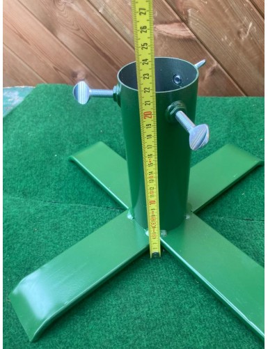 Gonnella Per Albero Di Natale In Metallo | Diametro 66 Cm | Colore Verde Opaco | Base Per Albero Artificiale